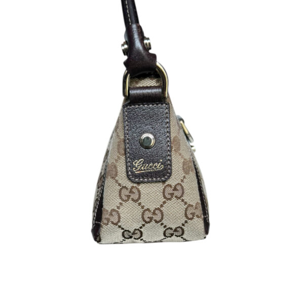 Gucci Monogram D Ring Shoulder Bag in Beige / Brown / Gold - Image 3