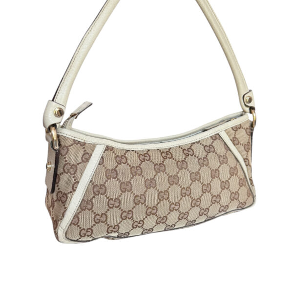 Gucci Monogram D Ring Shoulder Bag in Beige / Cream / Gold - Image 4