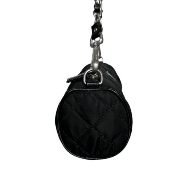 Prada Nylon Quilted Chain Mini Shoulder Bag in Black / Silver - Image 3