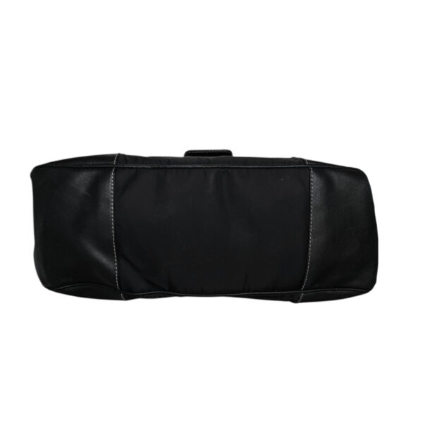 Prada Nylon Buckle Half Moon Shoulder Bag in Black / Silver - Image 6