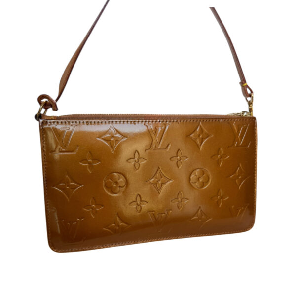 Louis Vuitton Monogram Vernis Pochette Shoulder Bag in Bronze Brown / Gold - Image 4