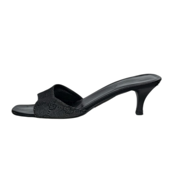 Gucci Monogram Canvas Heels in Black - Dark Grey UK 3 - Image 4