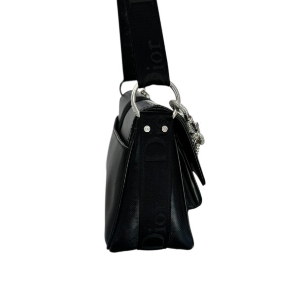 Dior Hardcore Swarovski Clasp 2 Way Shoulder Bag in Black / Silver - Image 3