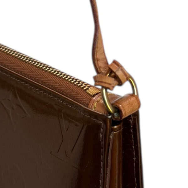 Louis Vuitton Monogram Vernis Pochette Shoulder Bag in Bronze Brown / Gold - Image 6