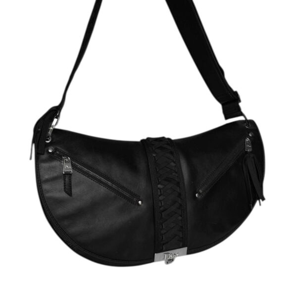 Dior Admit It Leather 2-Way Shoulder Bag in Black / Silver - Image 2