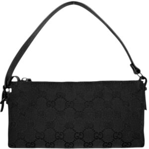Vintage Gucci Monogram Mini Shoulder Bag in Black | NITRYL