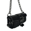 Prada Studded Nylon Leather Shoulder Bag in Black / Silver - Image 2