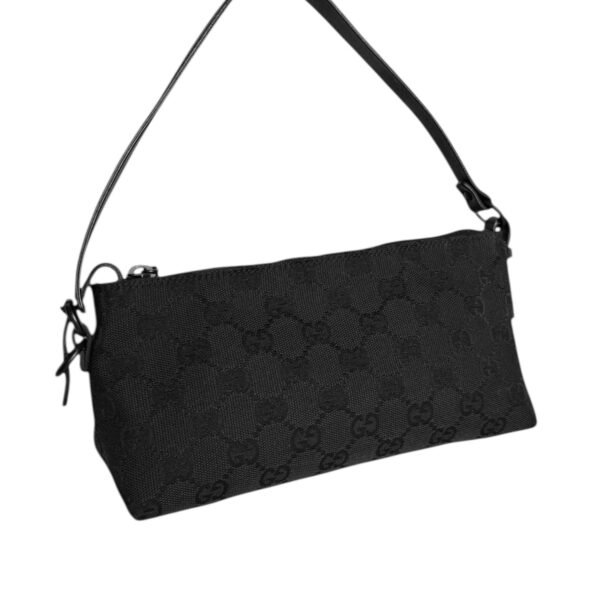 Gucci Monogram Mini Shoulder Bag in Black - Image 2