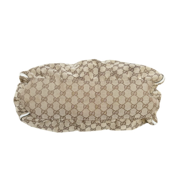 Gucci Monogram D Ring Hobo Shoulder Bag in Beige / White / Gold - Image 5