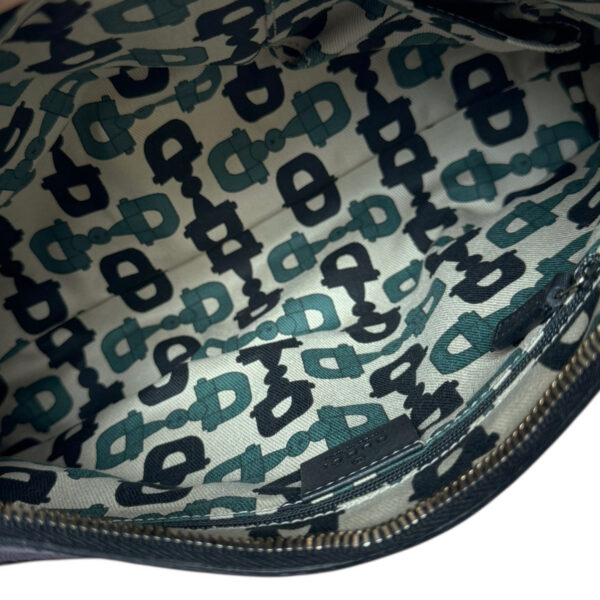 Gucci Monogram Leather D Ring Hobo Shoulder Bag in Black / Gold - Image 6