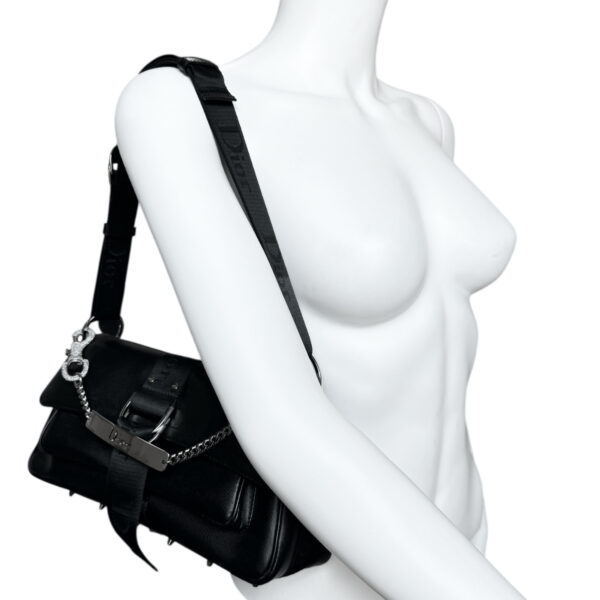 Dior Hardcore Swarovski Clasp 2 Way Shoulder Bag in Black / Silver - Image 9
