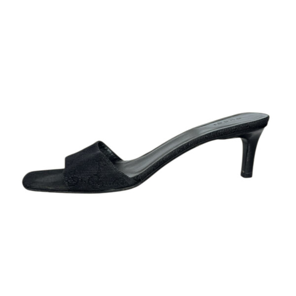 Gucci Monogram Canvas Heels in Black - Dark Grey UK 6.5 - Image 4