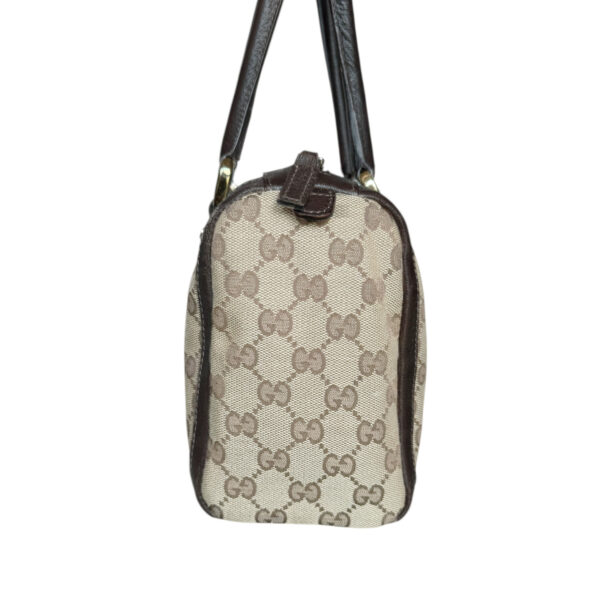 Gucci Monogram Shoulder Boston Bag in Beige / Brown / Gold - Image 3