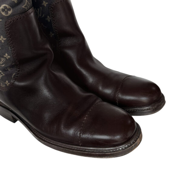 Louis Vuitton Monogram Riding Boots in Brown / Gold UK 4 - Image 2