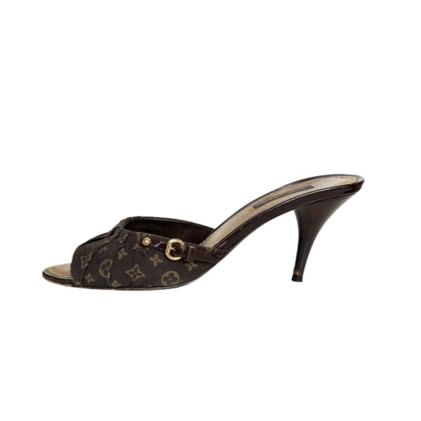 Louis Vuitton Monogram Buckle Heels in Brown / Gold UK 5 - Image 2