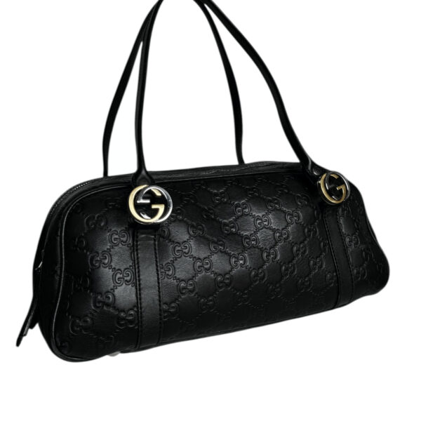 Gucci Monogram Logo Shoulder Bag in Black / Silver / Gold - Image 2