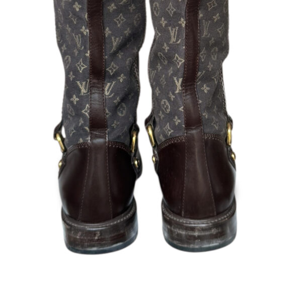 Louis Vuitton Monogram Riding Boots in Brown / Gold UK 4 - Image 4