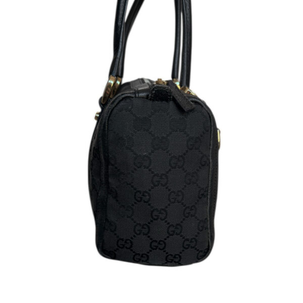Gucci Monogram Shoulder Boston Shoulder Bag in Black / Gold - Image 3