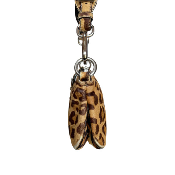 Prada Leopard Print Calfskin Shoulder Bag in Brown / Silver - Image 3