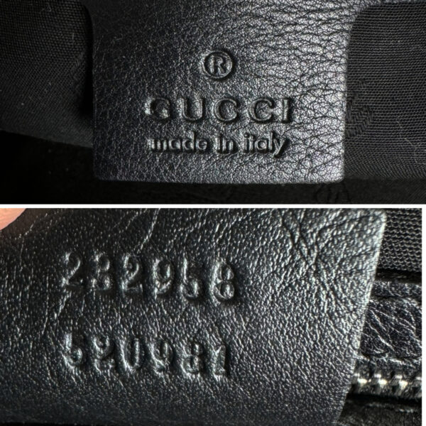Gucci Monogram Logo Shoulder Bag in Black / Silver / Gold - Image 6