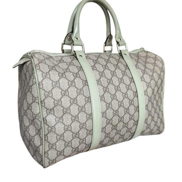 Gucci Monogram Boston Bag in Beige - Grey / Sage Green - Image 5