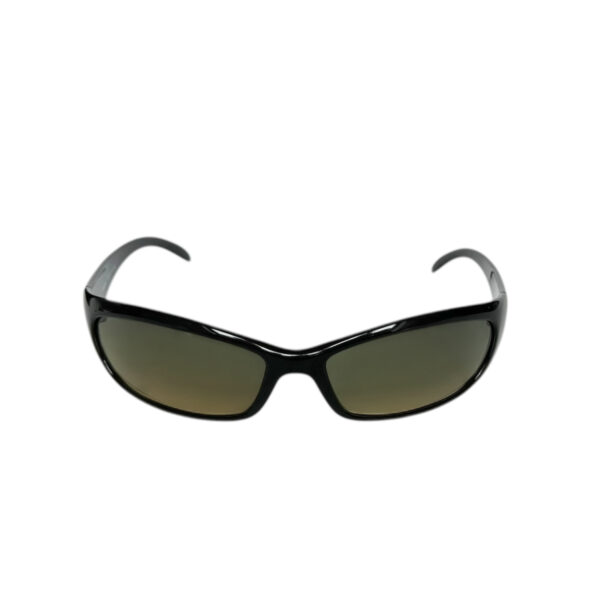 Chanel Diamante Logo Wraparound Sunglasses in Black / Yellow - Green - Image 2
