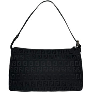 Vintage Fendi Monogram Shoulder Bag in Black | NITRYL