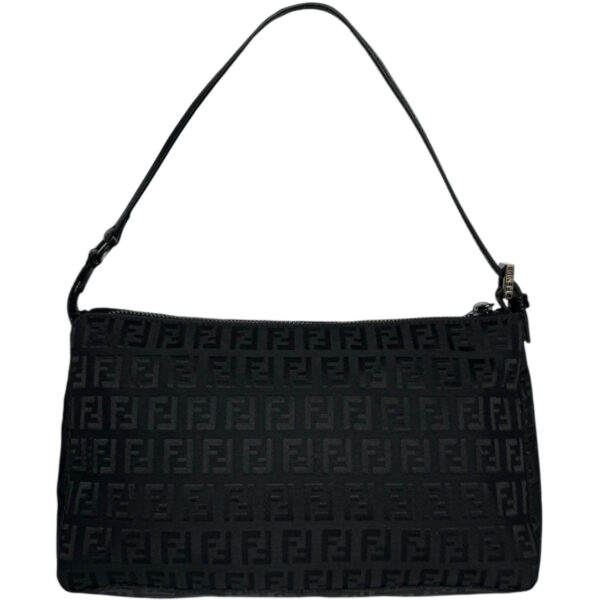 Vintage Fendi Monogram Shoulder Bag in Black | NITRYL