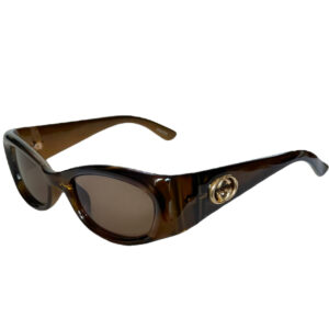 Vintage Gucci GG Logo Chunky Sunglasses in Gold | NITRYL