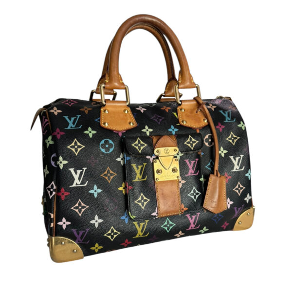 Louis Vuitton Monogram Murakami Speedy 30 in Black / Multicolour - Image 2