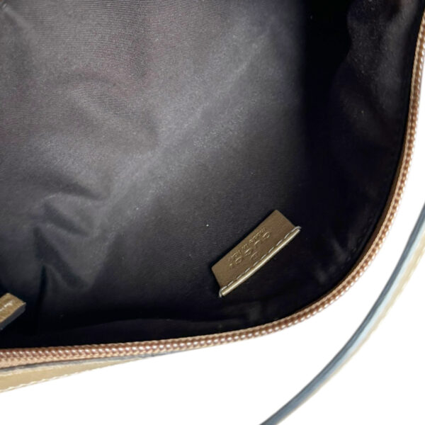 Gucci Monogram PVC D Ring Pochette Mini Shoulder Bag in Metallic Gold - Image 7