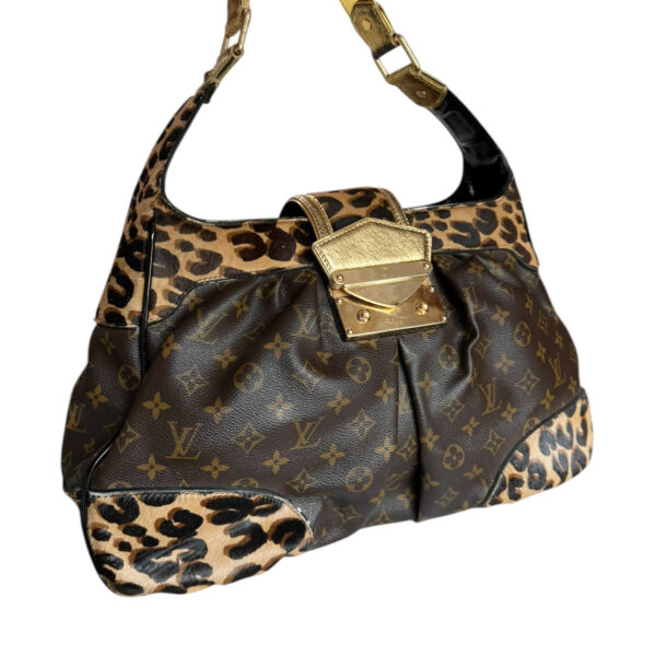 Louis Vuitton Polly Monogram Leopard Print Calfskin Shoulder Bag in Brown / Gold - Image 2