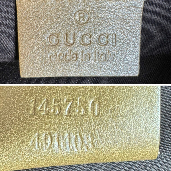Gucci Monogram PVC D Ring Pochette Mini Shoulder Bag in Metallic Gold - Image 8