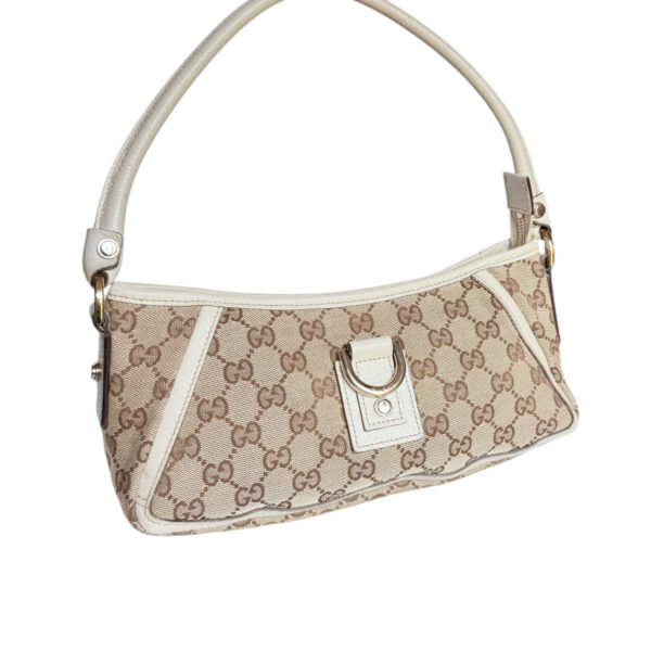 Gucci Monogram D Ring Shoulder Bag in Beige / Cream / Gold - Image 2