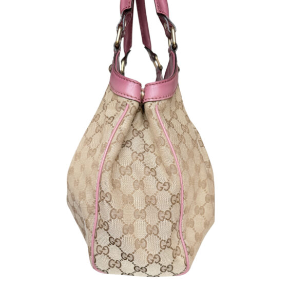 Gucci Monogram Sukey Hobo Shoulder Bag in Beige / Pink / Gold - Image 3