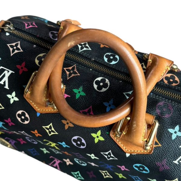 Louis Vuitton Monogram Murakami Speedy 30 in Black / Multicolour - Image 6