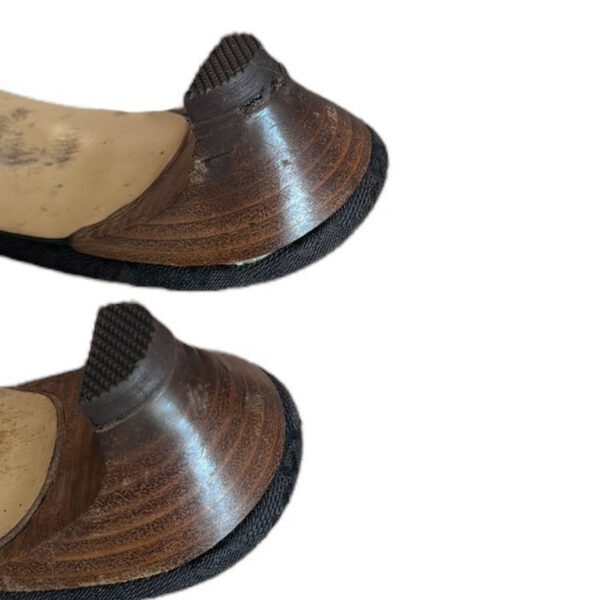 Gucci Monogram Logo Mule Heels in Black / Gold UK 4 - Image 5
