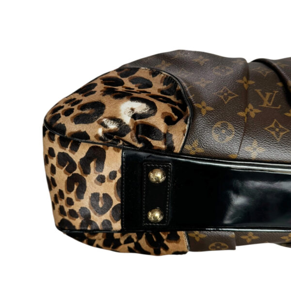 Louis Vuitton Polly Monogram Leopard Print Calfskin Shoulder Bag in Brown / Gold - Image 6