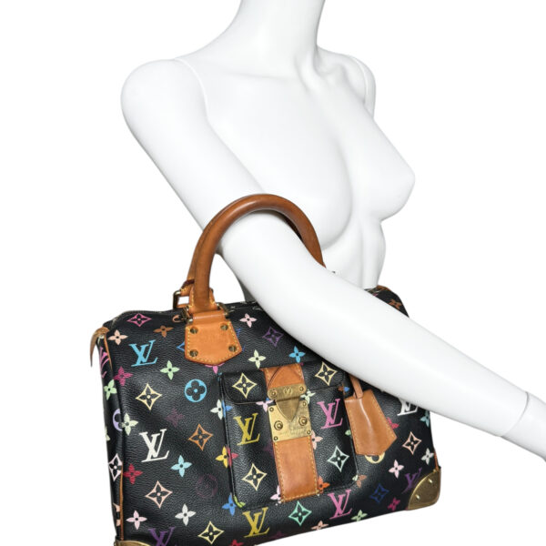 Louis Vuitton Monogram Murakami Speedy 30 in Black / Multicolour - Image 8