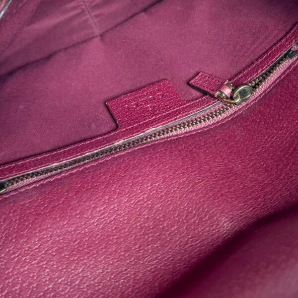 Gucci Monogram Horsebit Shoulder Bag in Magenta Pink / Gold - Image 8