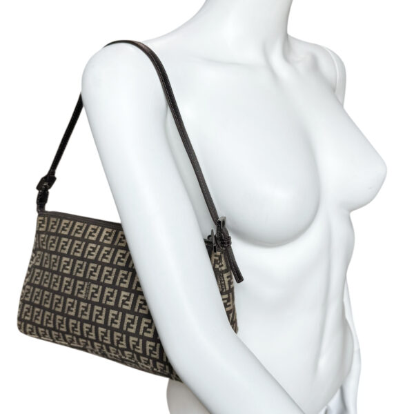 Fendi Monogram Shoulder Bag in Brown - Image 9