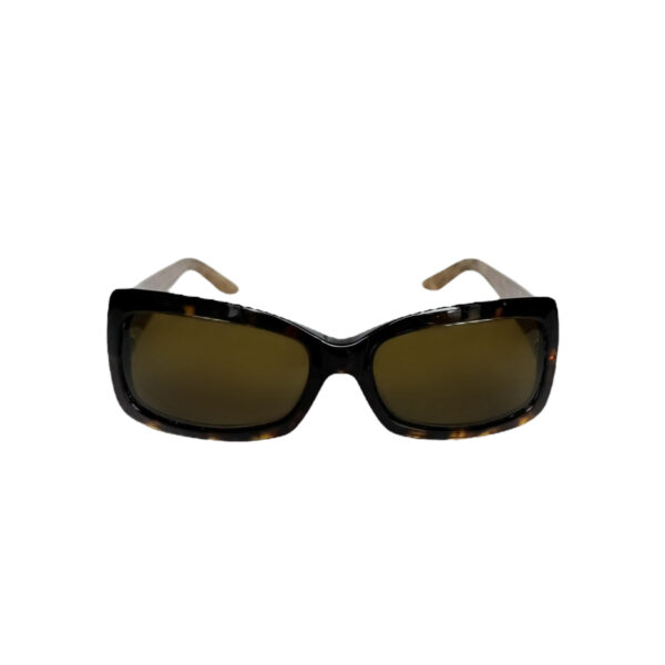 Miu Miu Logo Leopard Print Chunky Sunglasses in Brown / Gold - Image 2