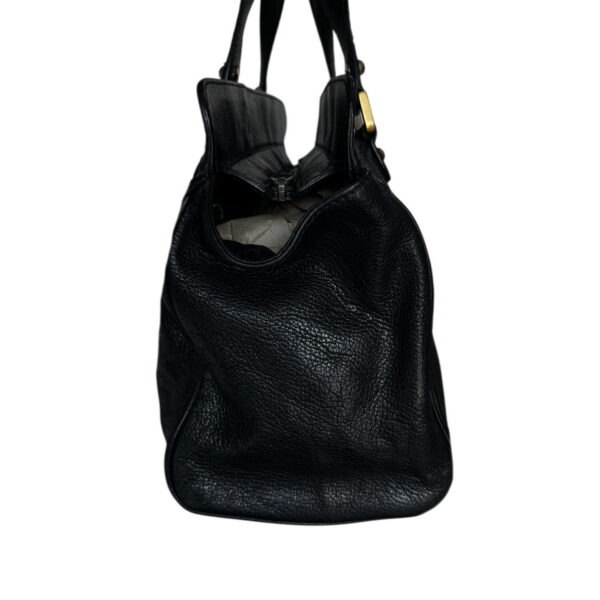 Gucci Studded Logo Leather Shoulder Bag in Black / Gold - Image 3