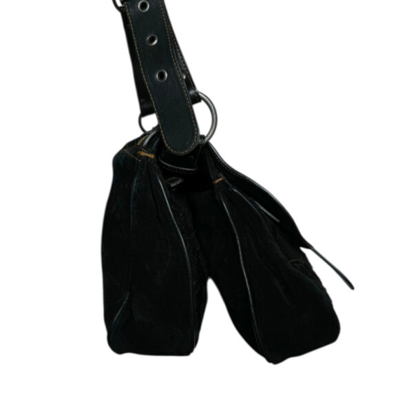 Dior Gaucho Velvet Suede Double Saddle Shoulder Bag in Black / Tan - Image 3