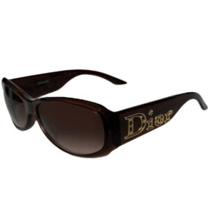 Vintage Dior Logo Sunglasses in Brown / Gold | NITRYL