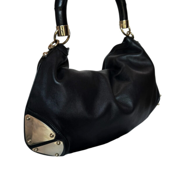 Gucci Indy Tassel Leather Shoulder Bag in Black / Gold - Image 4