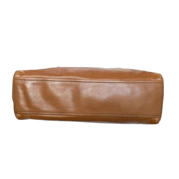 Prada Leather Buckle Shoulder Bag in Brown / Silver - Image 5