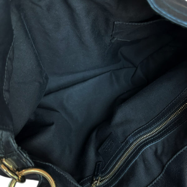 Gucci Indy Tassel Leather Shoulder Bag in Black / Gold - Image 6