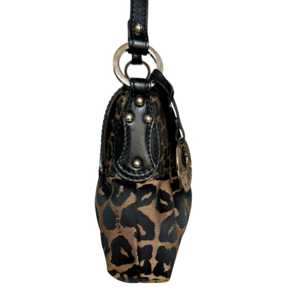 Fendi Monogram Leopard Print Chef Shoulder Bag in Brown / Gold - Image 3