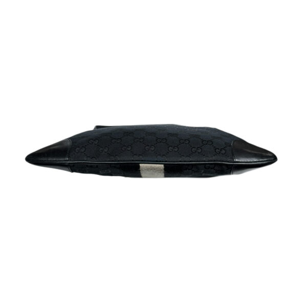 Gucci Monogram Stripe Jackie Shoulder Bag in Black / Beige / Silver - Image 5